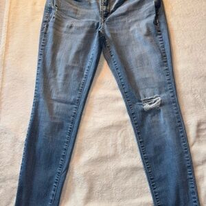 Sonoma Blue Skinny Jeans Distressed Style